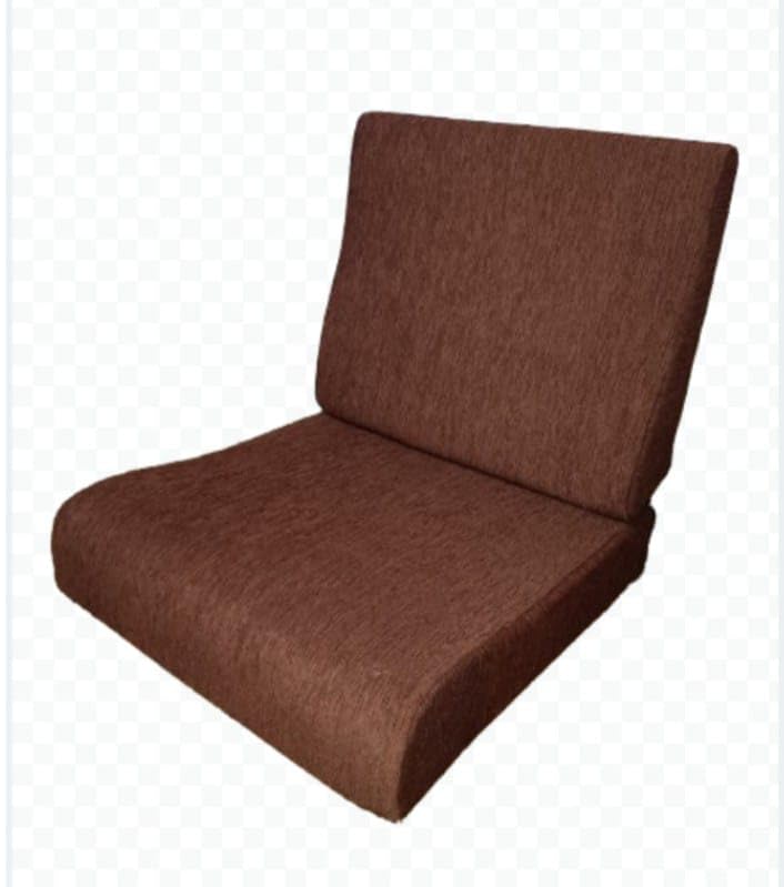 A G S CHAIRS wooden sofa cushion mould foam 5 years warranty with zip cover attractive colour brown one seat one back