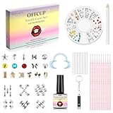 OFFCUP Strass Dentaire, Kit Strass Dentaire Professionnel, Colle Strass Dentaire avec Lumière UV, DIY Kit Strass Dentaire pour Débutan, pour Fêtes de Maquillage Célébrations Jeux de Rôle
