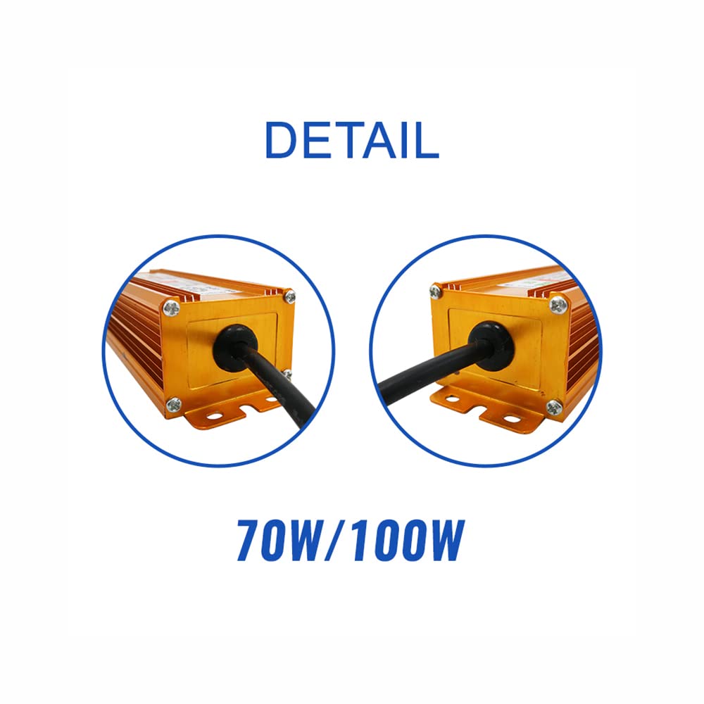 LED-Anleitung, 1 Stück, IP65, wasserdicht, mit LED-Treiber, Konstantstrom mit hoher Leistung, 100 W (Größe: 70 W)