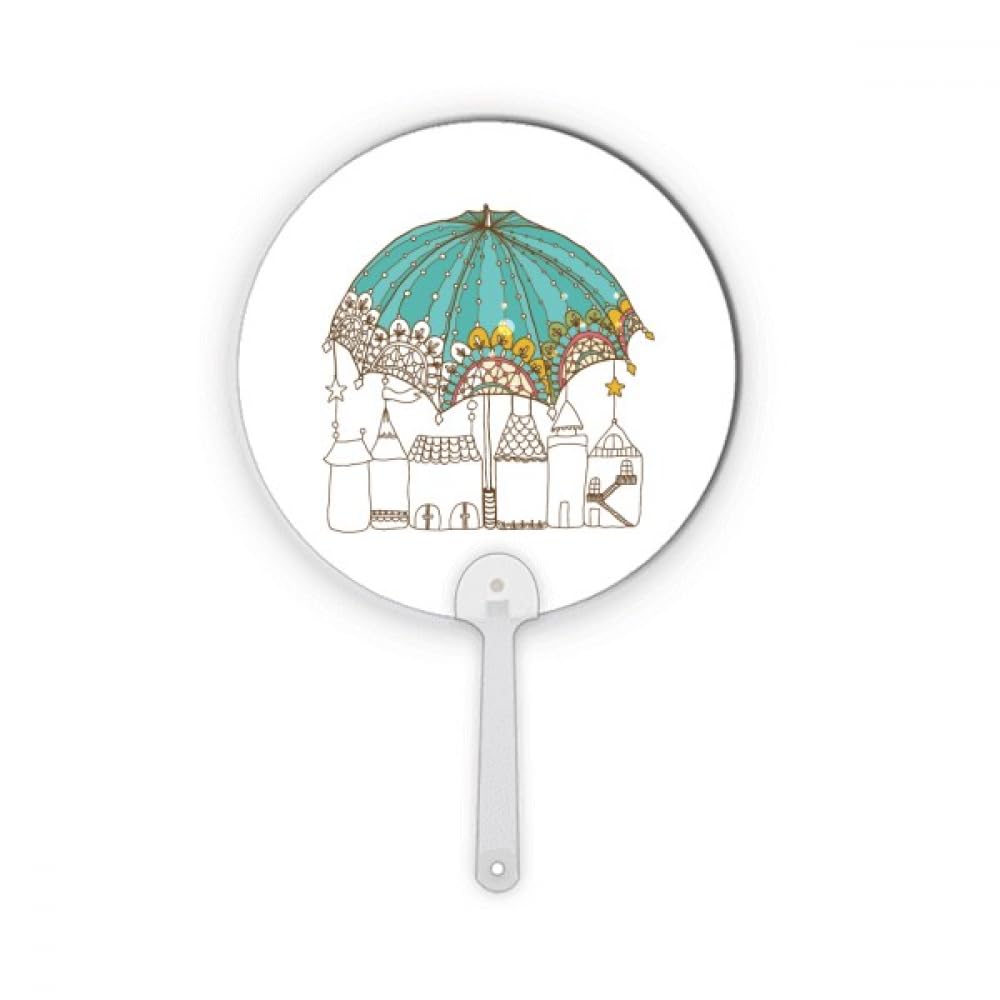 Décoration artisanale parapluie maison étoile et éventail en dentelle délicate