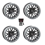 System-3-SB-9-Beadlock-15-Wheels-Gloss-Black-10mm-Sportsman-RZR-Ranger