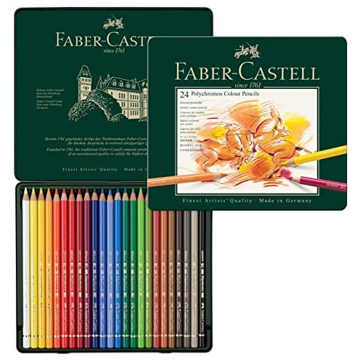 Faber-Castell-110024 Lápices de Colores, 24 Unidades, Multicolor, ecolápices (Polychromos 110024)