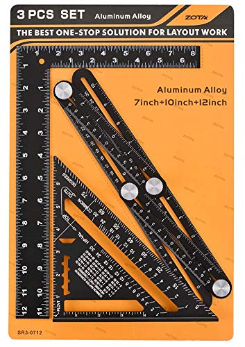 ZOTA Tool Gifts for Men, Multi Angle Measuring Ruler + Rafter Square 7