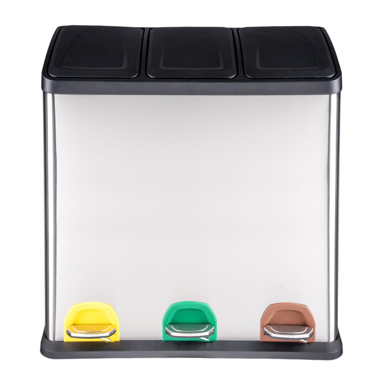 VidaXL Copri Bidoni Pattumiera Doppia 138x77,5x112,5 cm Acciaio Inox