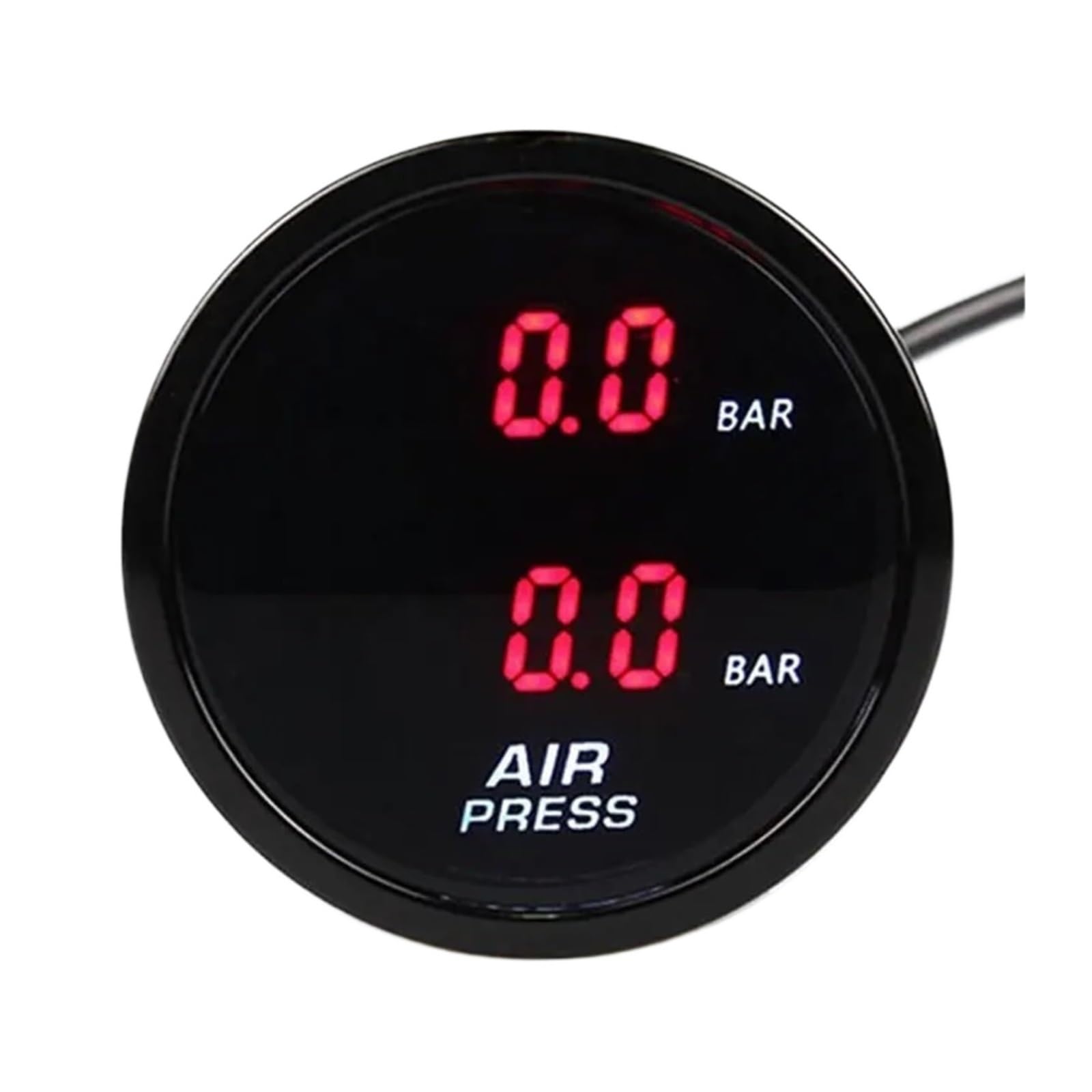 Poahncu 1 Pressure Regulator, Pressure Switch, Dual Air Gauge Digital Reading 52Mm, Suspension Psi With Electrical Sensors,For Spray Gun(Bar Red)
