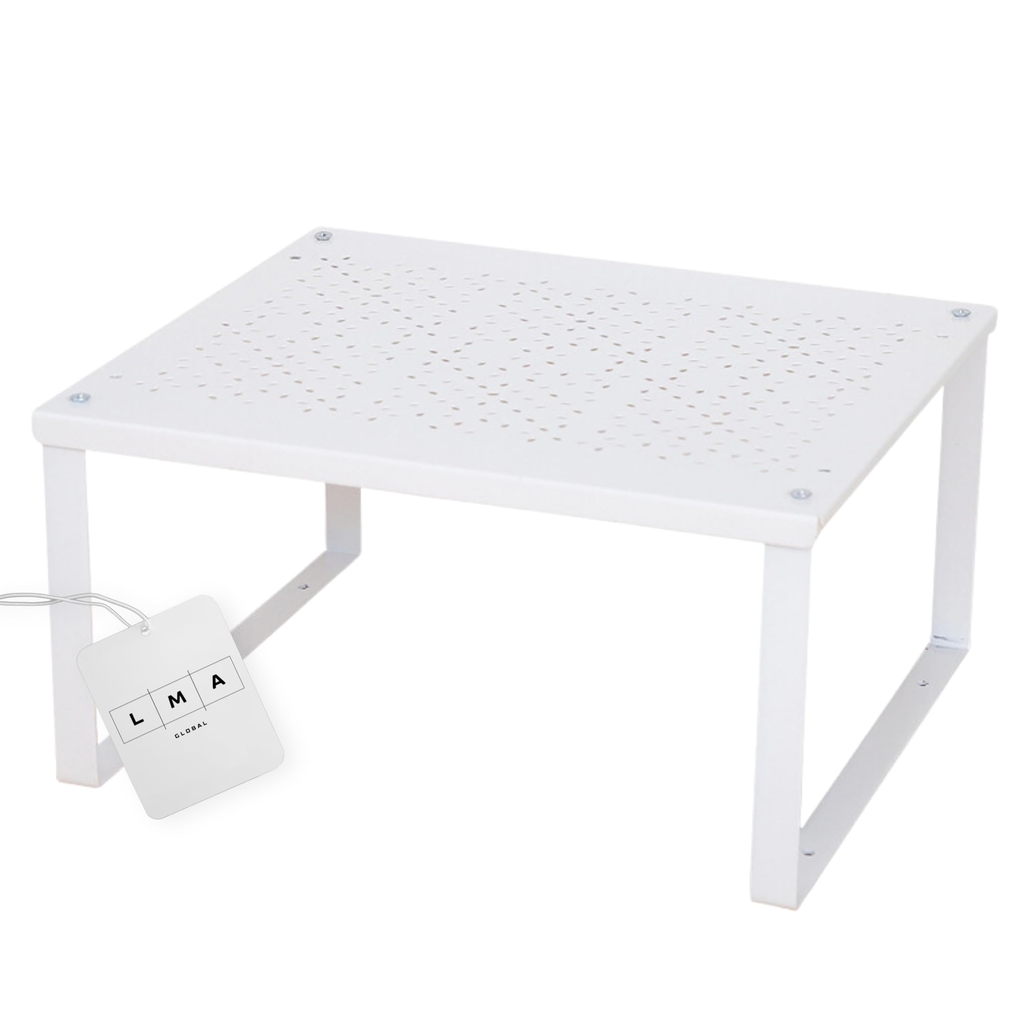 LMA GLOBAL Stackable Kitchen Rack, Kitchen Cabinet Organizer and Storage, Sink Dish Drying Rack, Cabinet Storage Shelf Rack, Kitchen Counter Shelf for Pantry Cupboard (Large)