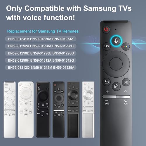 Image of Voice Replacement for Samsung-Smart-TV-Remote, New Upgraded BN59-1266A for Samsung Remote Control with Voice Function. 1-Year Warranty.