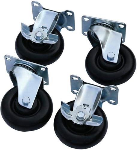Husky Kit de ruedas negras de 4 pulgadas para armarios de garaje de acero soldado