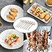 NentMent 10 Pack Air Fryer Skewers Mini Kabob Skewer Stand Stainless Steel Sticks Vertical Holder for Ninja Foodi Instant Pot Toaster Oven Grilling Kitchen Kebab BBQ Shrimp Steak Veggie Chicken
