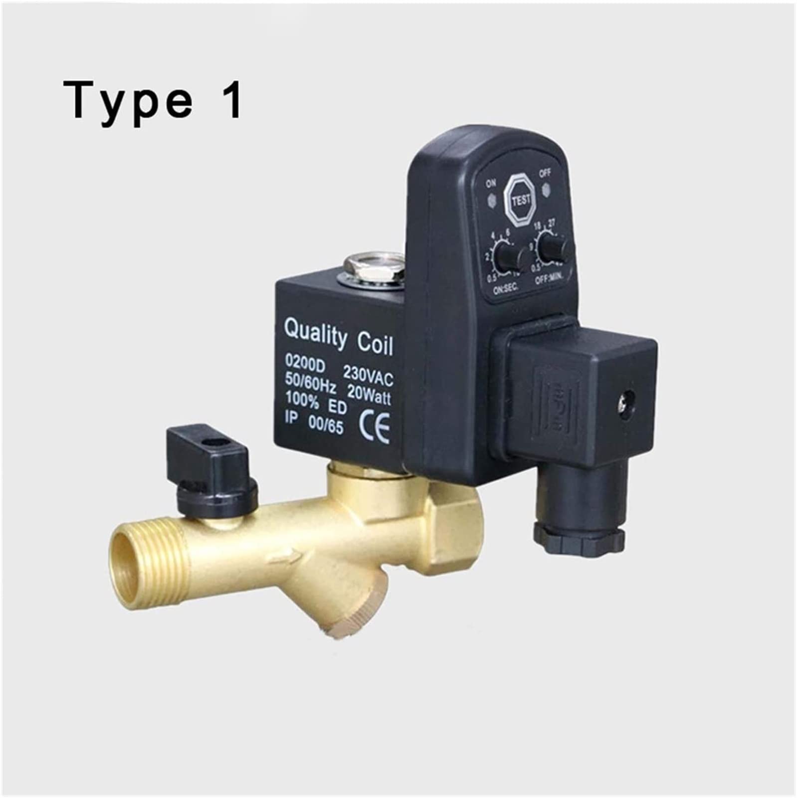 Válvula de drenaje electrónica automática DN15 de 1/2 pulgada - 24 V/110 V/220 V/380 V para sistemas de aire comprimido (controlador OneColor)