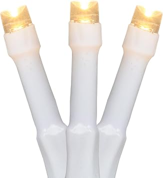 Northlight Wide Angle LED Christmas Lights - Warm White - 3 White Wire - 10ct
