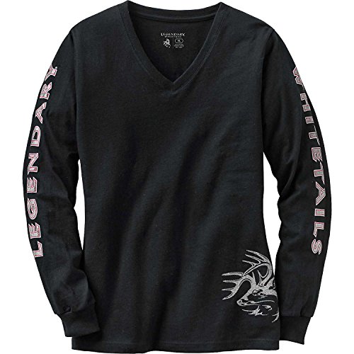 Legendary Whitetails Women's Cotton Non-Typical Long Sleeve T-Shirt Black Medium