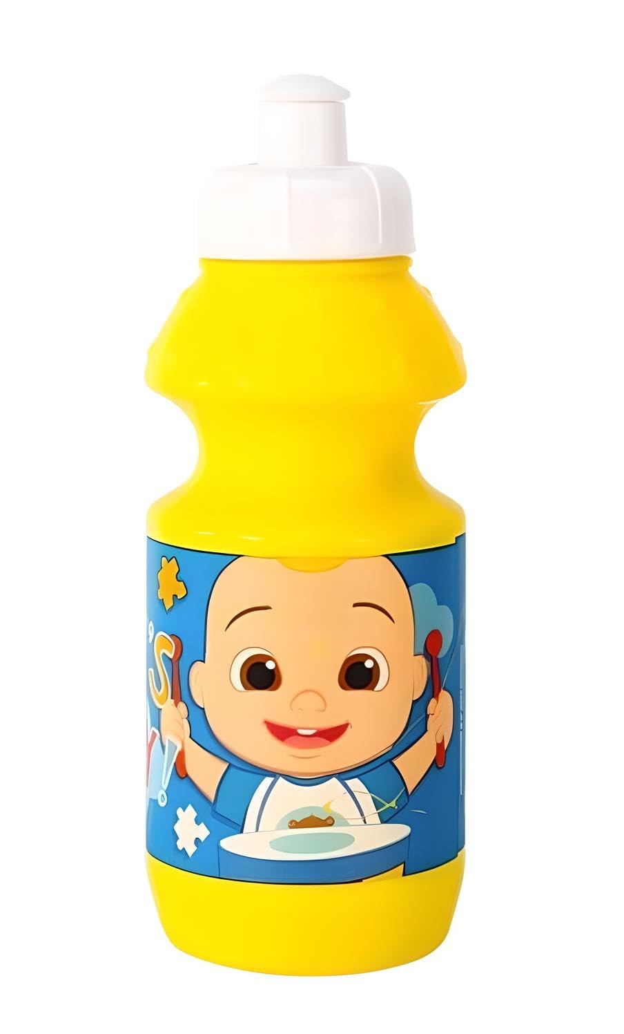 TDL CoComelon Small Sport Bottle with Pop Up Dispenser 350ml Yellow