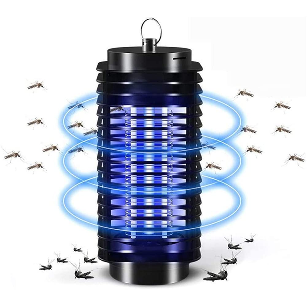 Mosquito Killer Lamp, Electric Fly Killer with Cable, Mosquito Killer Lamp UV Light Mosquitoes Repellent, Hangable Fly Zapper for Indoor and Outdoor Use, Black