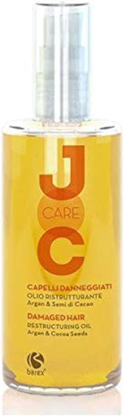 Barex JOC Care, Restructuring Oil for Damaged Hair with Argan Oil and Cocoa Beans, 100 ml