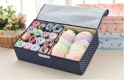 See full amazon price history chart for Styleys 16+1 Multi Compartment Foldable Storage Box / Closet Organizer / Drawer Organizer, Undergarments Storage for Socks, Bra, Panty, Tie, Scarf, etc. (Navy Blue Polka S1016A, Fabric) Styleys 16+1 Multi Compartment Foldable Storage Box / Closet Organizer / Drawer Organizer, Undergarments Storage for Socks, Bra, Panty, Tie, Scarf, etc. (Navy Blue Polka S1016A, Fabric) (B078LLGGL8) Amazon Price History, Amazon Price Tracker