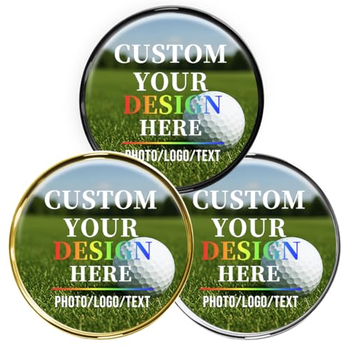 Custom Golf Ball Markers, Personalized Magnetic Ball Marker Hat Clips, Premium Golf Gifts for Golfers