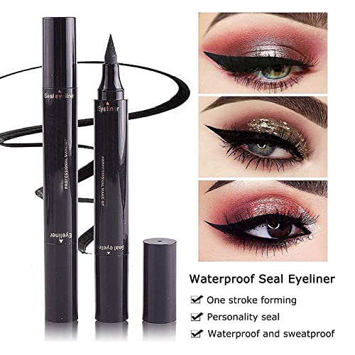 Black Eyeliner Stamp Wingliner Double Ended Liquid Eyeliner Waterproof Long Lasting,Smudge-proof, No Dipping Eyeliner Pencil Make Up Eye Liner - Image 3