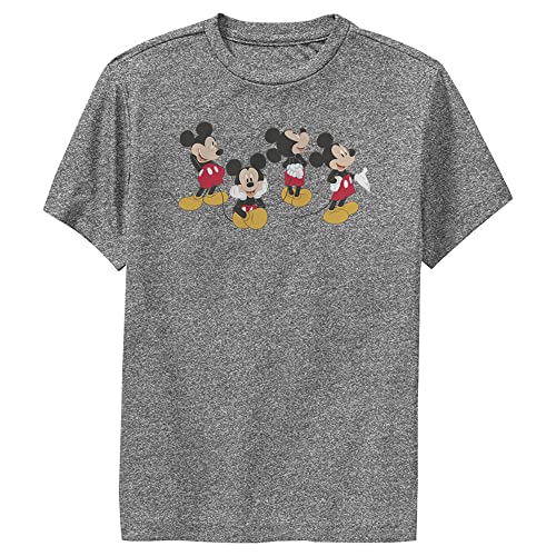 T-shirt performance Disney Mickey Mouse motifs imprimés garçon anthracite