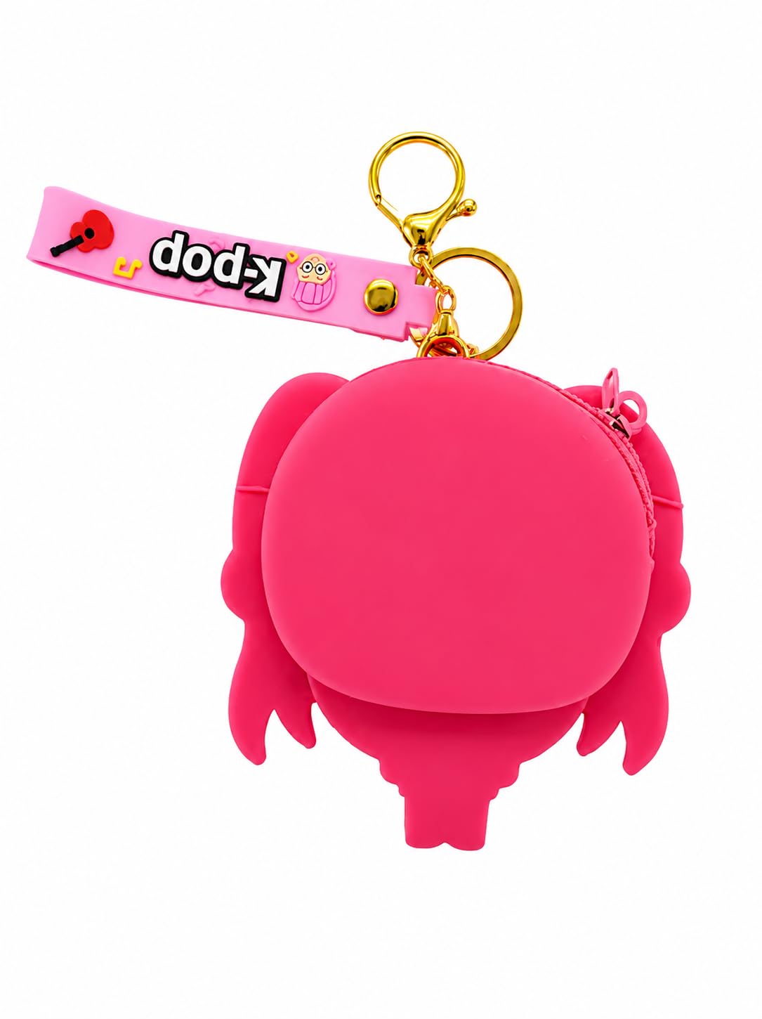 K-Pop Girl Doll Keychain with Zipper Coin & Makeup Pouch | Cute Cartoon Doll Keychain | Mini Coin Purse | Bag Charm | Key Ring for Girls, Women & Kids-image-0