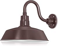 Vista 23 de 14 pulgadas. RLM Warehouse - Pantalla con brazo de cuello de cisne y bombilla Led A19 5000K de 9W