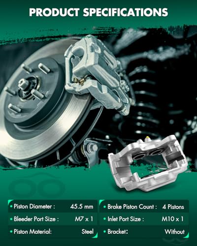 Image of SCITOO 19-2767 Front Left Driver Side Brake Caliper Fits For Lexus For GX470 2003-2009,For Toyota For 4Runner 2003-2009, Without Bracket,1PC