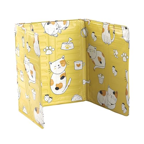 Oil Splash Baffle Guard Heat Resistant Aluminum Foil Easy Clean Adjustable Width Cartoon for Kitchen Stove Home Cooking for Keeps Kitchen Clean