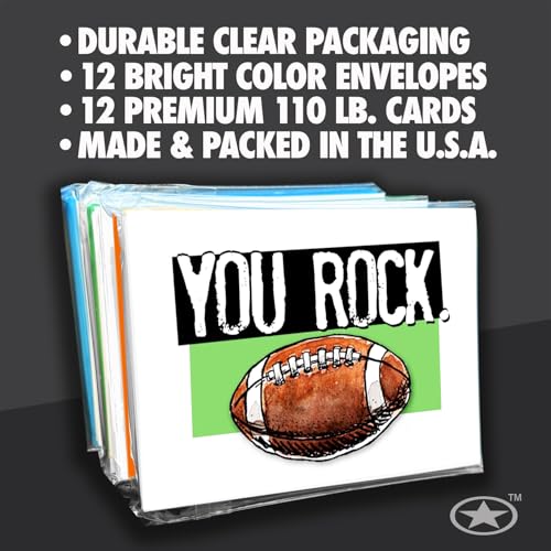 Play Strong Football You Rock Note Cards 12-Pack (4.25