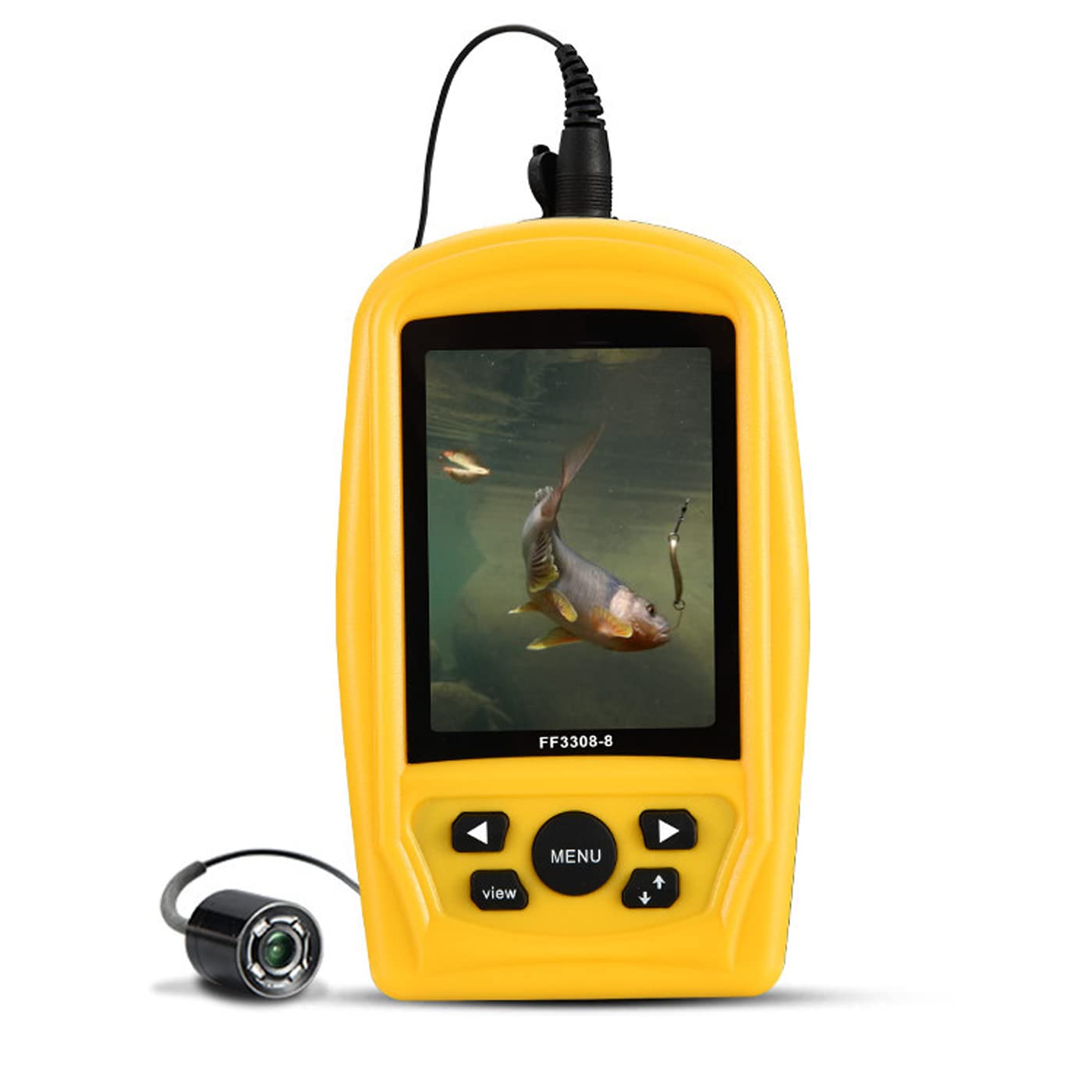Capteur de sonar de pêche portable avec câble 20m et détection poisson grand écran HD