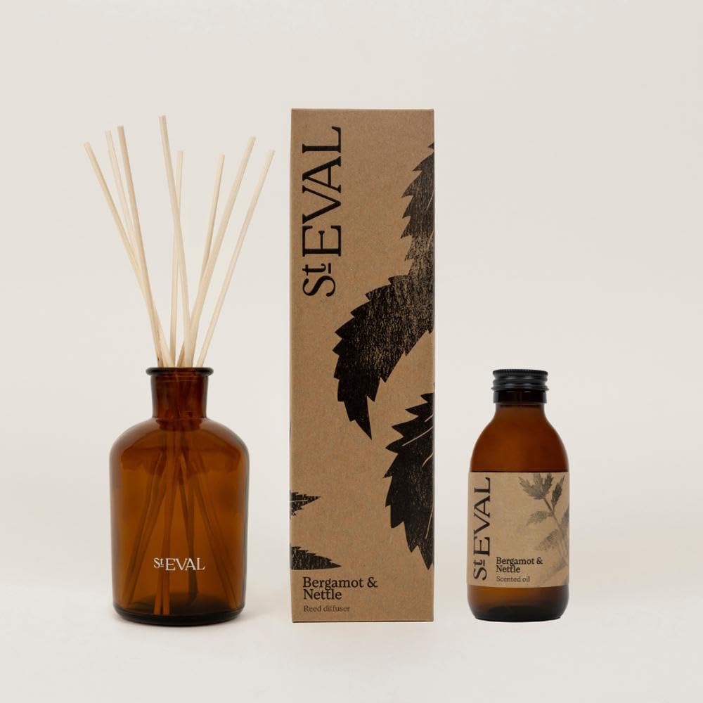 St Evals Bergamot And Nettle Reed Diffuser, Glass