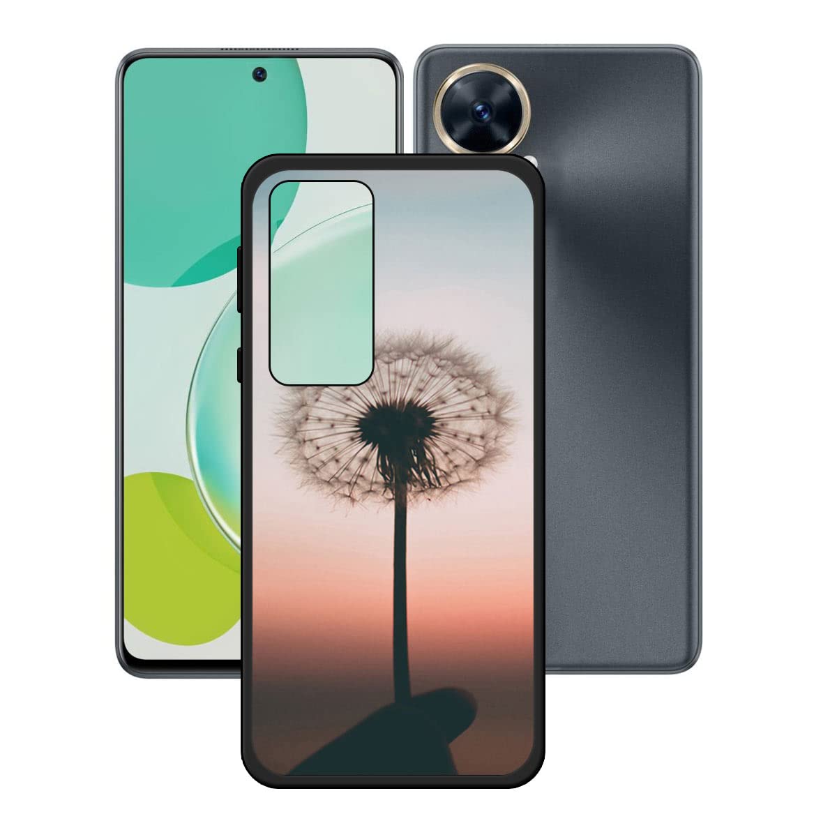 KUSINHOKA Cover per TCL NxtPaper 60 Ultra 5G + [2 Pezzi] Pellicola Vetro Temperato, Morbido Silicone [Antiurto] Custodia, Leggero [Anti-Graffio] TPU Bumper Case Protettiva Custodia, Nero