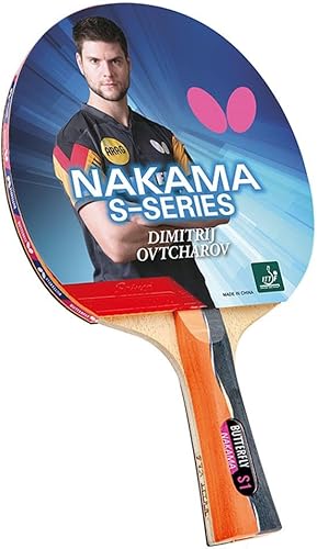 Butterfly Nakama Shakehand - Remo de ping pong recomendado para jugadores principiantes e intermedios - Incluye dos pelotas gratis de más de 40