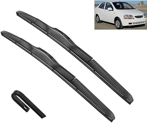 Escobillas de limpiaparabrisas delantero compatibles con Chevrolet Aveo T200 T250 2002-2011 para parabrisas de ventana, cepillos de lluvia de 22
