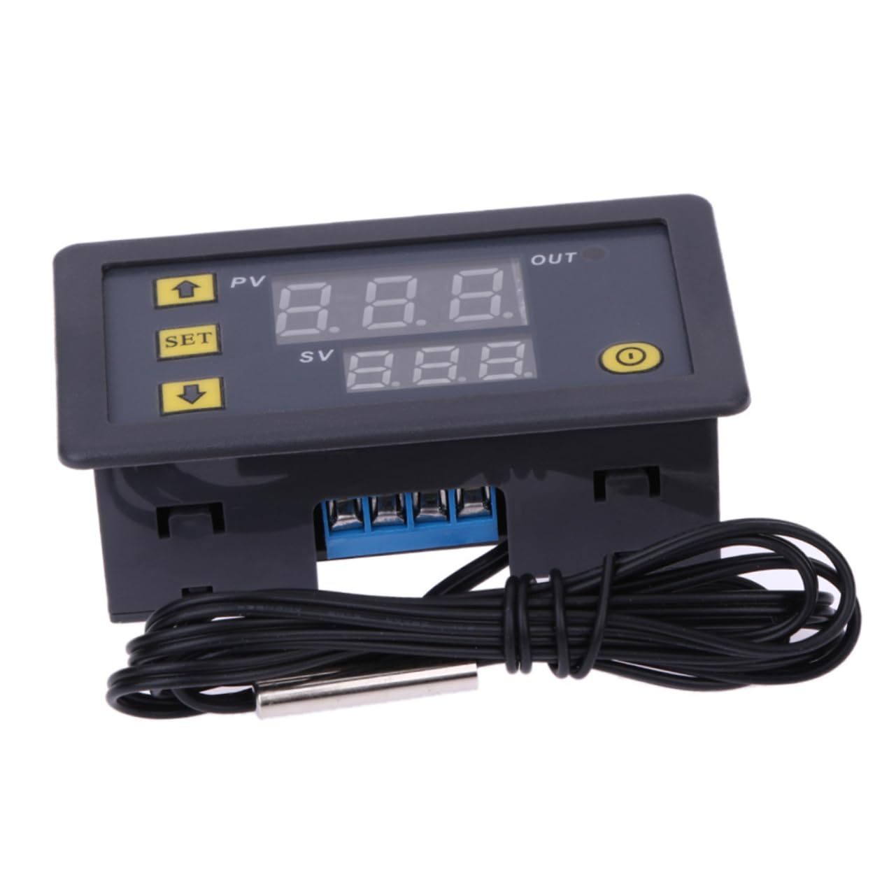 Healeved 2pezzi Regolatore Di Temperatura Digitale Con Display Lcd Per Casa e Ufficio Sensore Controllo Efficiente e Affidabile Relè Per Alta Potenza Nero