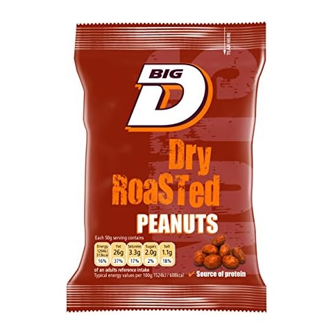 Big D New Nuts on a Pub Card (Dry Roasted Peanuts 24 x 50g), 1200 Gram Cover