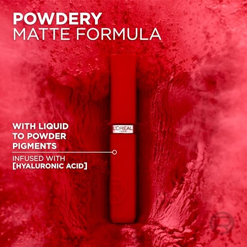 L'Oréal Paris Flüssiger Lippenstift Intensive Farbe Longwear Matte Formel mit Hyaluronsäure Transfer- und wischfest Unfehlbar Matte… – Ansicht 6