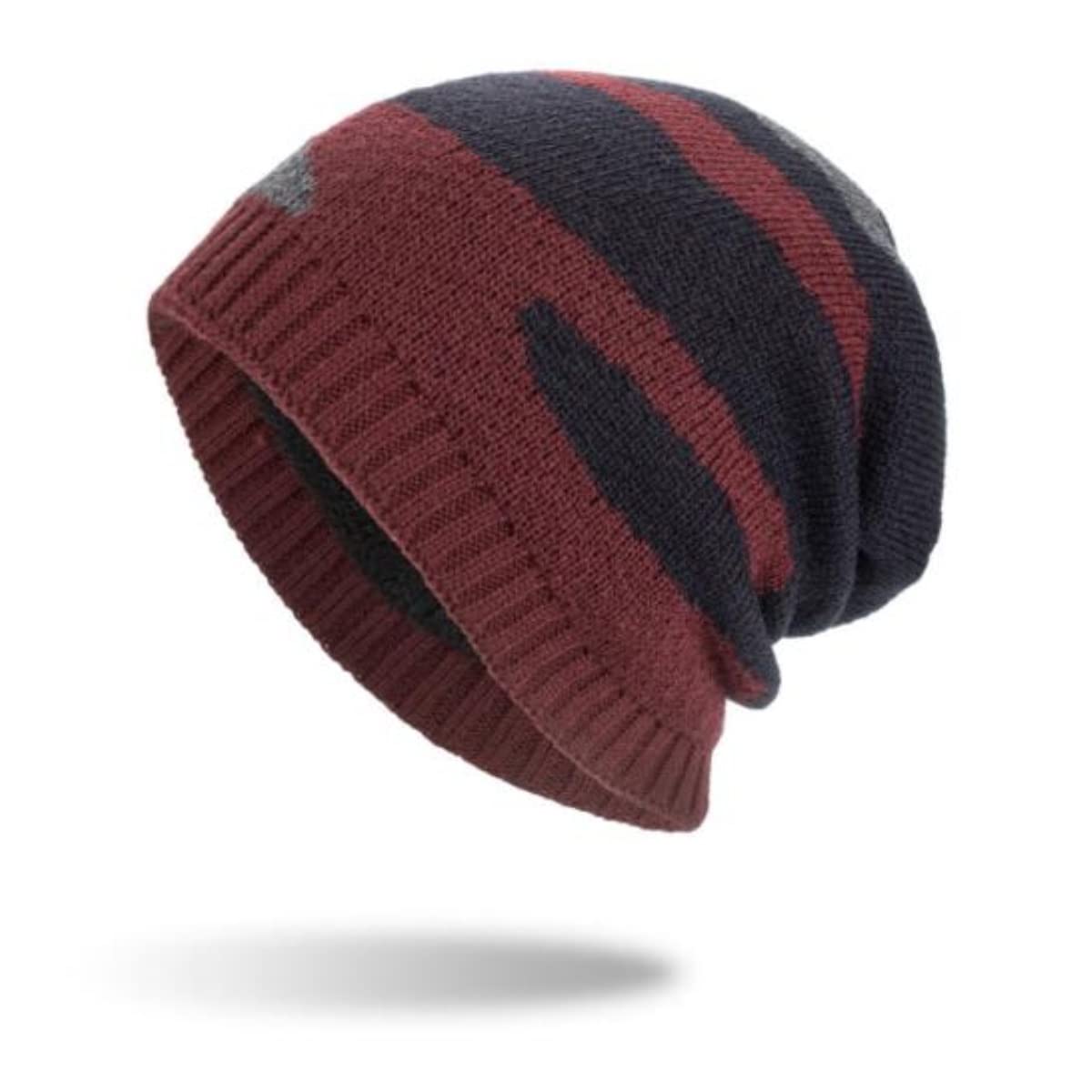 Bonnet Hiver Bonnet Tricoté À Rayures Hommes Automne Hiver Femmes Casquettes Épaissir Chaud Bonnets Chapeaux Bonnets Chaud