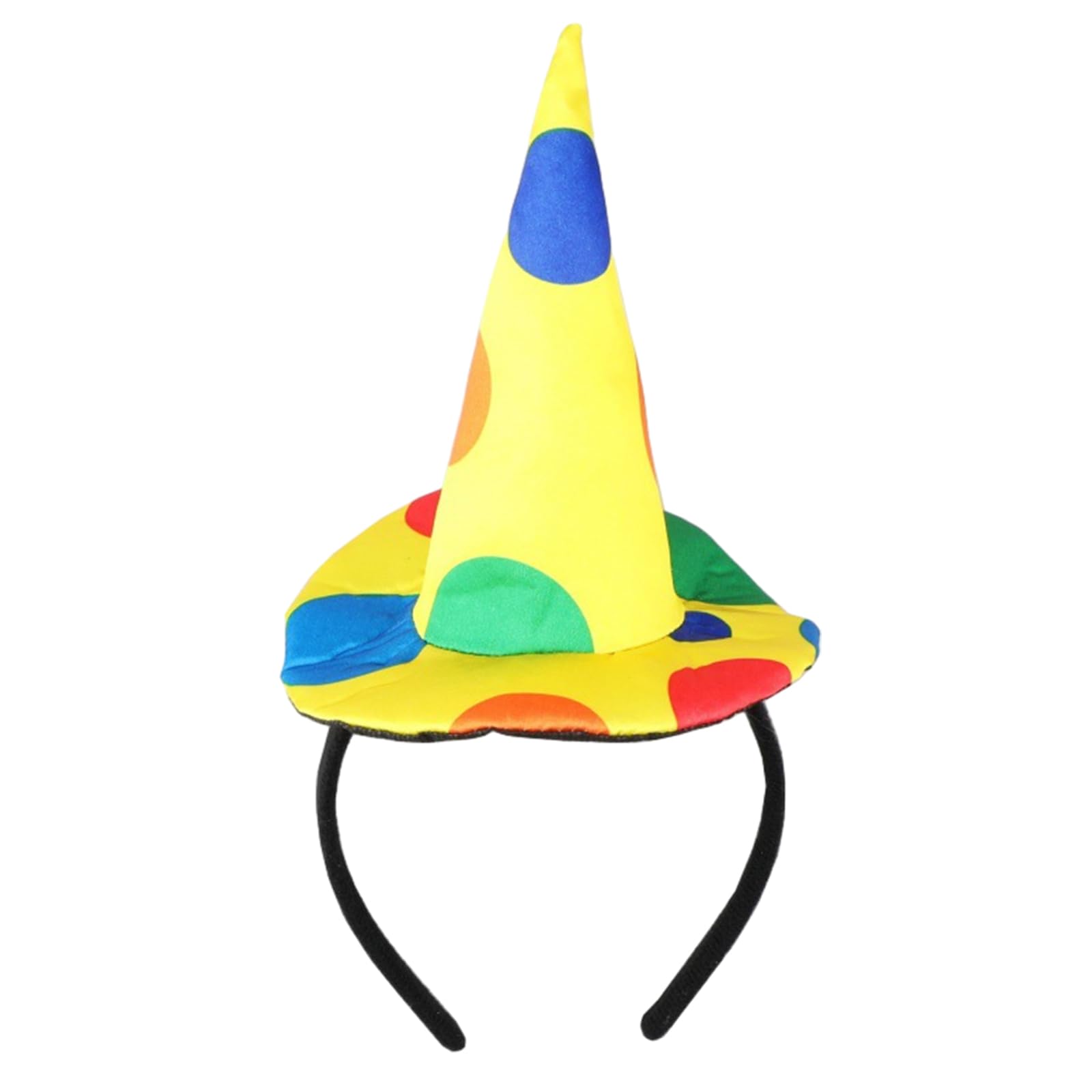 Zwwaazhf Unisex Kids Pointed Hat Headband Halloween Party Props Clown Headband For Kids Hairhoop Carnivals Costume Novelty Hairband Adult Roleplay Headdress Circus Clowns Hat Headband Halloween