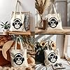 AILOONG Cotton Canvas Shopping Bag Cool Monkey Head Sunglasses Musical Headphones 12 oz thick fabric Uses as a gift bag 35x40cm Large #5