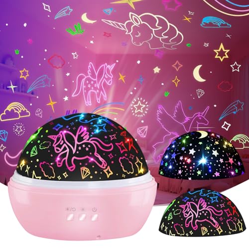 Product Image of the MINGKIDS Unicorn Toys Night Light for Toddler Girls,Unicorn Gifts Age 6-8,Unicorns and Starry Night Light Projector for Kids, Birthday Gift for 3-10 Year Olds Girls