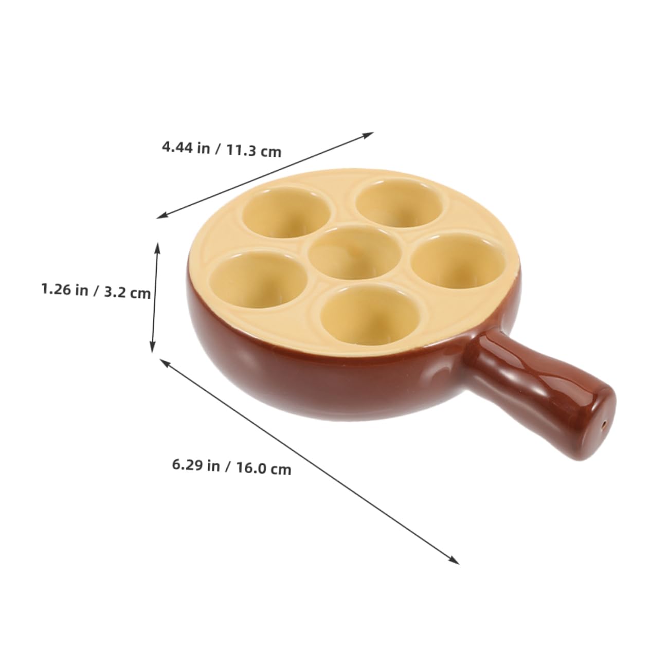 Schneckenteller Aus Porzellan Mit Griff Ofenfeste Escargot Servierplatte Mit 6 Löchern Für Mikrowelle Gefrierschrank Und Spülmaschine Für Schnecken Muscheln Und Meeresfrüchte