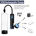 Electric Penis Pump Enlargement Vacuum Pump with 4 Extra Penis Rings and 2 Sleeves Automatic Rechargeable Male Enhancement Training Device to Increase Size and Strength