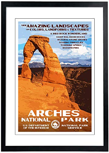 Arches National Park Poster - Original Artwork - 13" x 19" by Rob Decker - WPA Style