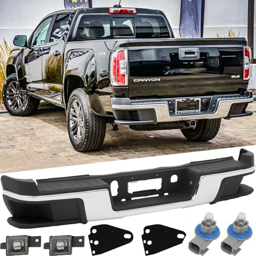 Rear Steel Step Bumper Assembly for 2015-2022 Chevy Colorado &