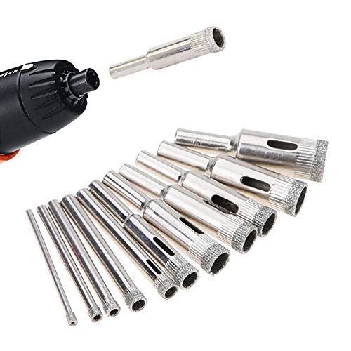 Set de 10 brocas de diamante 3-18 mm para vidrio y cerámica miniatura 4