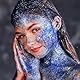 BETESSIN 50g Glitzer zum Basteln Blau Glitzerpulver Pailletten Reflektierend Glitter Pulver Glitzer Basteln Kerzen Schminke Glitzerpuder für Nägel Gesicht Makeup Kartenbasteln Handwerk Nagelkunst