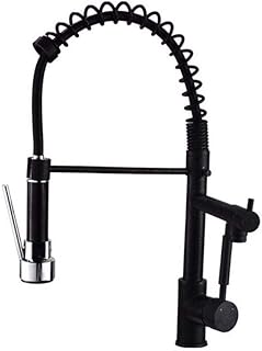 Mélangeur De Cuisine Robinet À Ressort À Double Usage Black-Dot Robinet De Cuisine Tout en Cuivre Tirage À Froid Et À Chaud