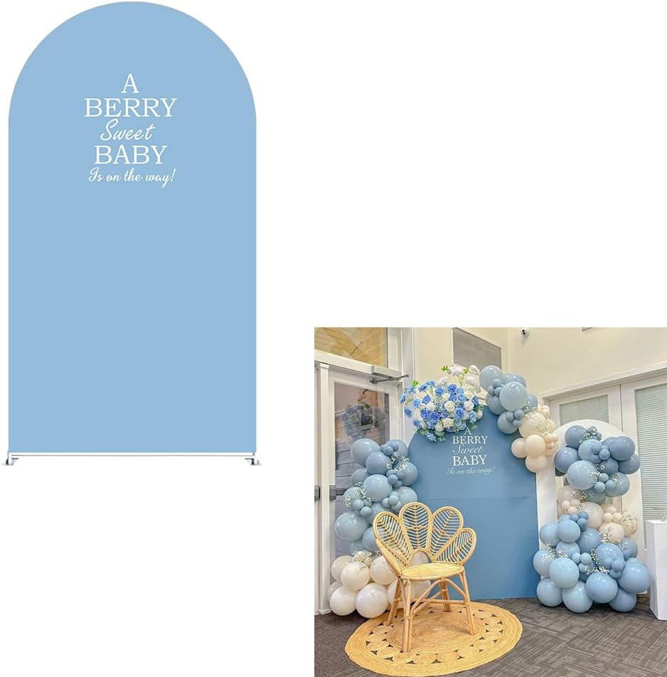 A Berry Sweet Baby is On The Way Arch Backdrop Cover Pink Strawberry Birthday Party Decorations Arch Stand Covers Baby Shower Fiesta Parties(3x6ft Cover,3892)