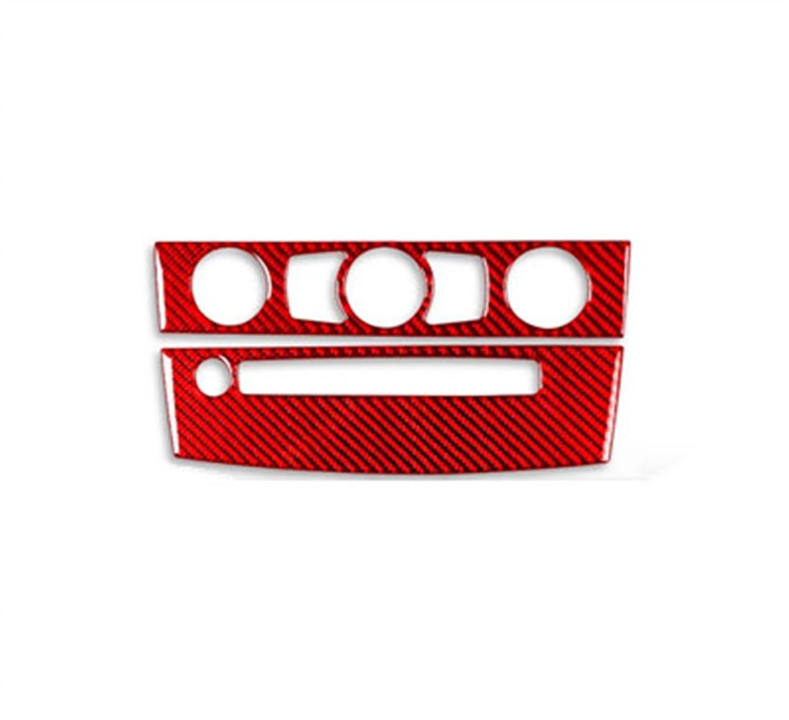 Piwine 16 Red Car Interior Accessories Cd Air Conditioning Control Panel Trim Decal Sticker For 5 Series E60 2004-2010