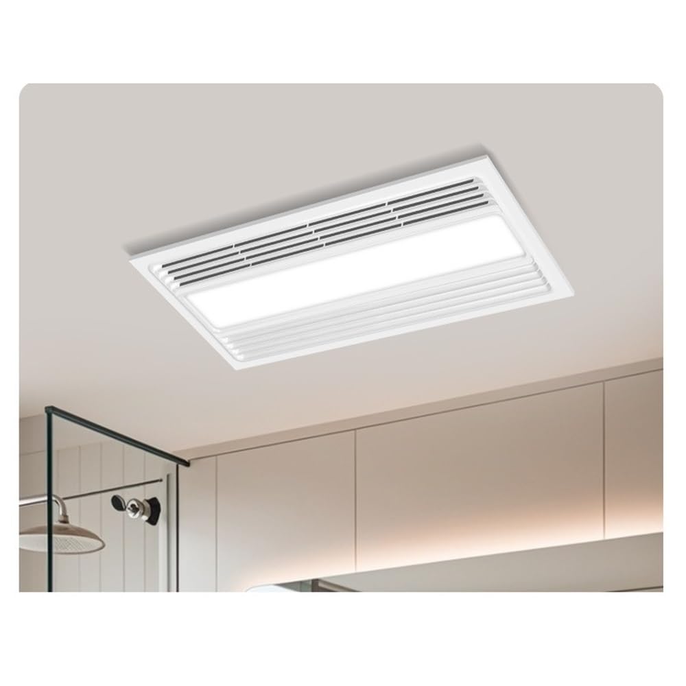 Ventilador Extractor de aire 2 en 1 for cocina, baño, luz LED, techo, universal, ultrafino, 9 cm, iluminación y ventilación. Cuarto de baño